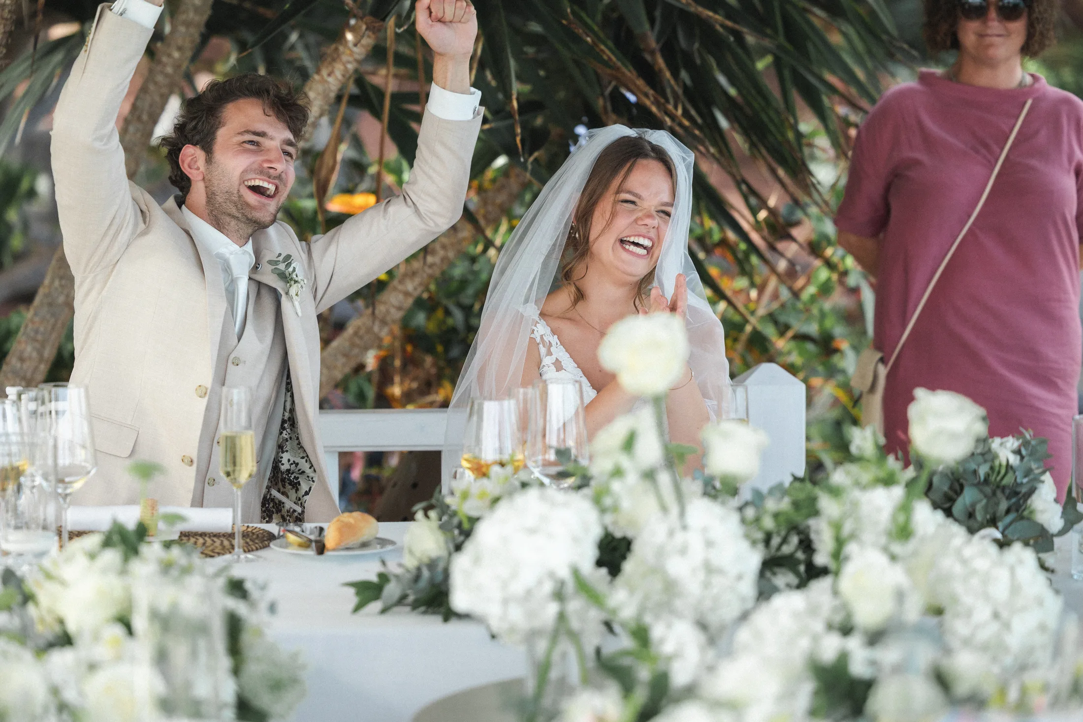 Celebración de boda coordinada por un equipo de profesionales