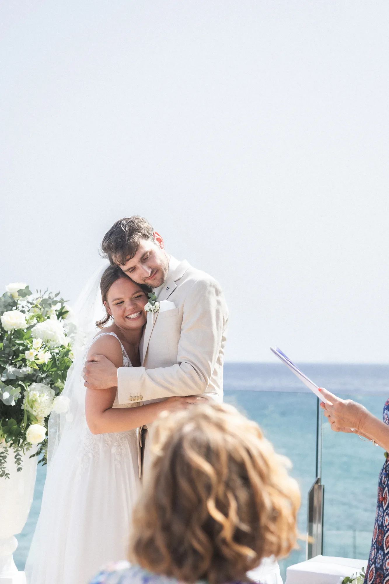 Suzanne durante su ceremonia de boda en Lanzarote